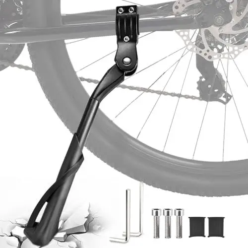 Produktbild: CNMTCCO Fahrradständer 24-29 Zoll einstellbare Höhe hinten Seite Universal Fahrradständer Unterstützung Aluminium Fahrrad Kick Stand für Fahrrad Mountainbike Rennrad