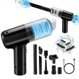 Produktbild: CNMTCCO Handstaubsauger Auto Kabellos Handstaubsauger 9000Pa 120W Type-C Wiederaufladbarer tragbarer Nass- und Trockensauger Geeignet für die Autoreinigung, Tierhaare und Möbelreinigung