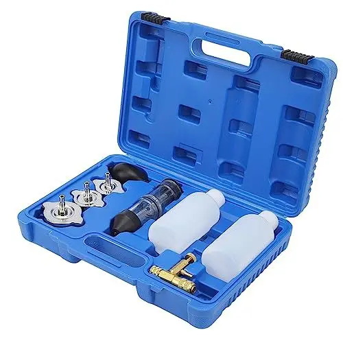 Produktbild: CO2 Lecktester 8PCS Profi Zylinderkopfdichtung Autos und Motorräder Test mit 3 Bajonettanschlüssen inkl. Kunststoffkoffer