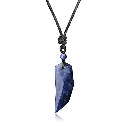 Produktbild: COAI Geschenkideen Spitzer Anhänger aus Sodalith Amulett Halskette für Damen und Herren