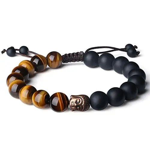 Produktbild: COAI Geschenkideen Herren Armband aus Matt Onyx und Tigerauge Armband