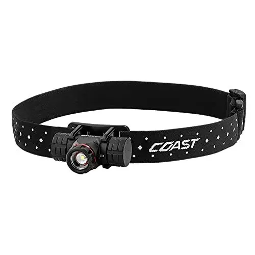 Produktbild: Coast LED Kopflampe XPH25R (Stirnlampe wetterfest, mit Aluminiumgehäuse, LED-Leuchte, Lichtstärke 410 Lumen, Leuchtweite 120 m, Arbeitsleuchte)