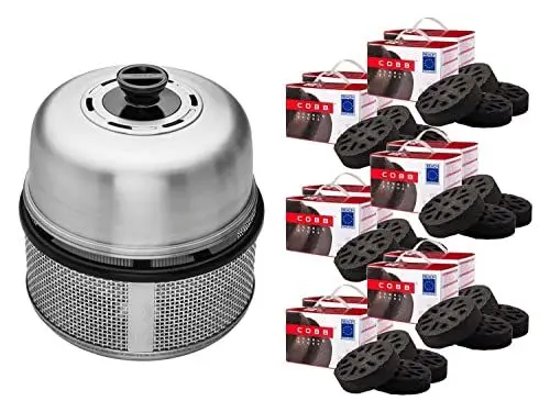Produktbild: Cobb Grill Premier AIR Deluxe Holzkohlegrill - inkl. 12x Cobble Stones 6er