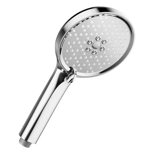 Produktbild: Cobbe Duschkopf Wassersparender, Hochdruck Handbrause mit 3 Strahlarten, Duschbrause Groß, Brausekopf mit Antikalk-Funktion, Chrom