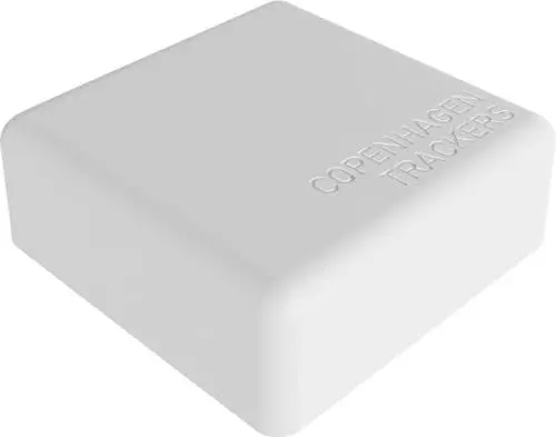 Produktbild: Cobblestone GPS Tracker - Made in Dänemark, € 0 / Monat, Keine SIM Kosten, 4-6 Jahre Laufzeit ohne Aufladung, Wasserdicht GPS, Kostenlos APP, für Auto, Fahrrad usw., weiß