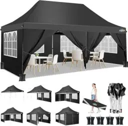 Produktbild: COBIZI Faltpavillon 3X6m Wasserdicht Stabil Pavillon 3x6m, Partyzelt Faltbar Anti-UV mit 6 Seitenwänden & 4 Sandsack, Gartenpavillon für Hochzeiten, Freien, Garten, Party