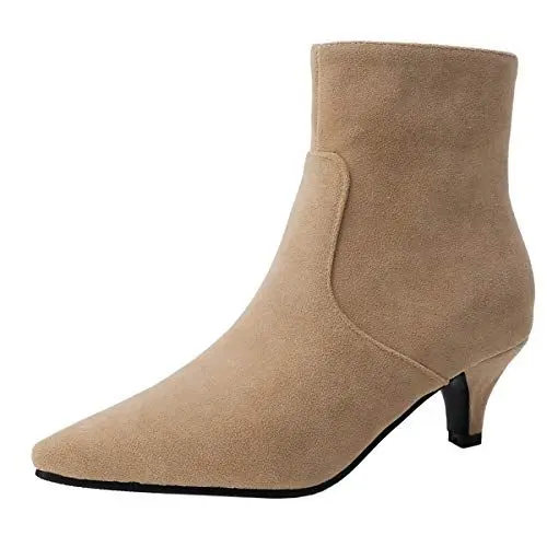 Produktbild: Cocey Damen Stiefeletten mit Kitten Heel und Spitzen Zehen (Aprikose, 33EU)