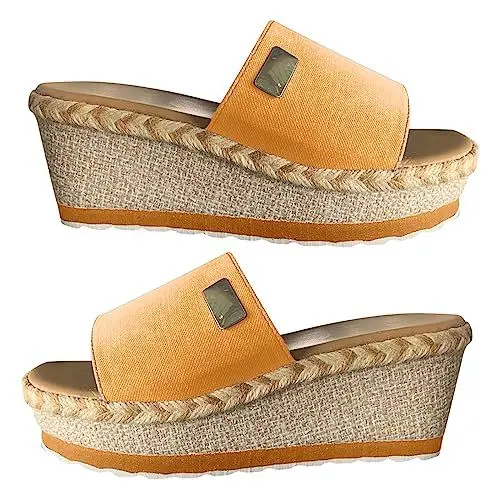 Produktbild: Cocila Amason Meine Bestellung Womens Leather Sandals Fit Flops Ladies Trainers Kork Sandalen Damen Keilabsatz Pantoffeln Jungen 28 Sandaletten Mit Absatz Pantoletten Orange Lammfell Hausschuhe 39