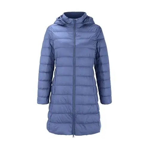 Produktbild: Cocila Black of Friday Angebote 2024 Damenmode Damen Mantel Winter Daunenparka Damen Winter Dufflecoat Damen Mit Kapuze Daunenjacke Mit Beutel Daunenmantel Damen Blau Mein Bestellung Anzeigen