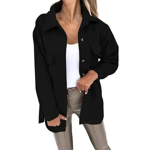 Produktbild: Cocila Black of Friday Angebote 2024 Damenmode Leichter Mantel Damen Damen Parka Winter Schwarz Trenchcoat Damen Große Größen Gummierte Regenjacke Damen Mantel Wolle Damen Winter Meine Bestellungen