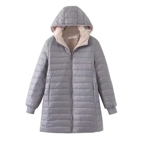 Produktbild: Cocila Black of Friday Angebote 2024 Drucker Kuschelmantel Damen Daunenparka Damen Winter Winter Trenchcoat Damen Damen Winterjacke Sportlich Regenmantel Mit Teddyfutter Letzte Bestellung