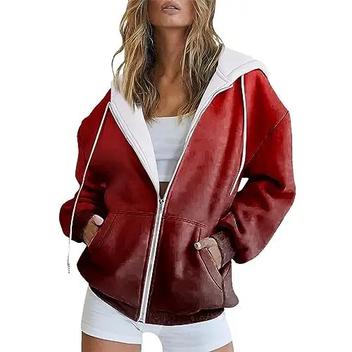Produktbild: Cocila Black of Friday Angebote 2024 Hoodie Bedrucken Lassen Kapuzensweatjacke Damen Lang Damen Sweatjacke Beige Pullover Mit Pusteblume Damen Strickjacken Oversize My Orders Sale Angebote