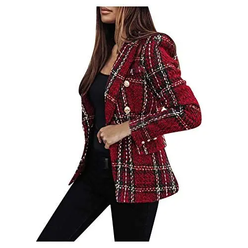 Produktbild: Cocila Black of Friday Damen Winterjacke Klassischer Mantel Damen Parka Mit Teddyfutter Damen Trenchcoat Gefüttert Damen Damen Jacket Elegant Damen Mantel Rot Kurz Meine Bestellungen Anzeig