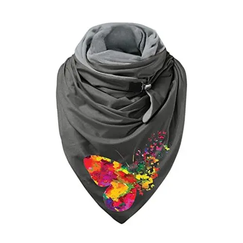 Produktbild: Cocila Black of Friday Weihnachten Dreieckstuch Damen Winter Marine Schals Tuecher Fuer Damen Tuerkis Dreieckstuch Warm Damen Strickschal Dunkelgrau Damen Damen Sale Marken Blitzangebote