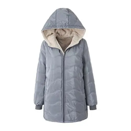 Produktbild: Cocila Black of Friday Winterjacke Damen Damen Wintermantel Parka Damen Übergangsjacke Trenchcoat Damen Rot Regenjacke Mädchen 128 Damen Mantel Dunkelrot Schwarzes Leder Top Meine Bestellungen Sale