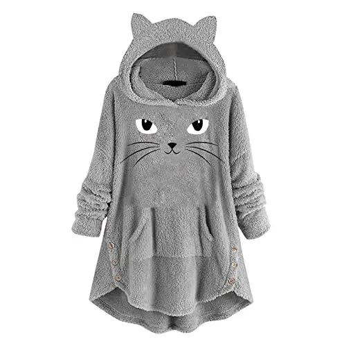 Produktbild: Cocila Damen Sale Angebote Sale Hoodie Damen Flauschig Kapuzenpullover Damen XXXL Sweatshirt Kleid Damen Damen Pullover Blau Langarm T Shirt Oversize Teenager Meine Bestellung Anzeigen 2024