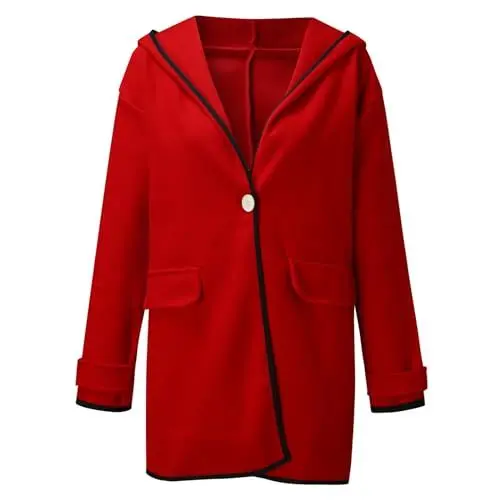 Produktbild: Cocila Damenmode Black of Friday Übergangsmantel Damen Sommerparka Damen Leicht Lang Trenchcoat Damen Kurz Schwarz Regenjacke Damen Reflektierend Roter Steppmantel Damen Meine Bestellung Anzeigen