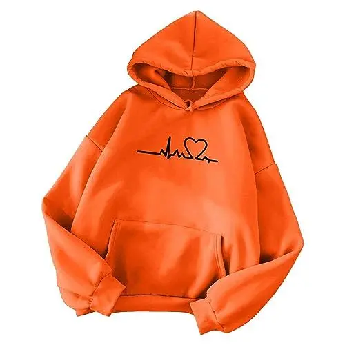 Produktbild: Cocila Day Prime 2025 Damen- Und Wintermode, Einfacher Langarm-Pullover Mit Kapuze Herzkette Hoodies Teenager Girl Sweatshirts & Kapuzenpullover Für Damen Hood Sonderangebote Schnäppchen