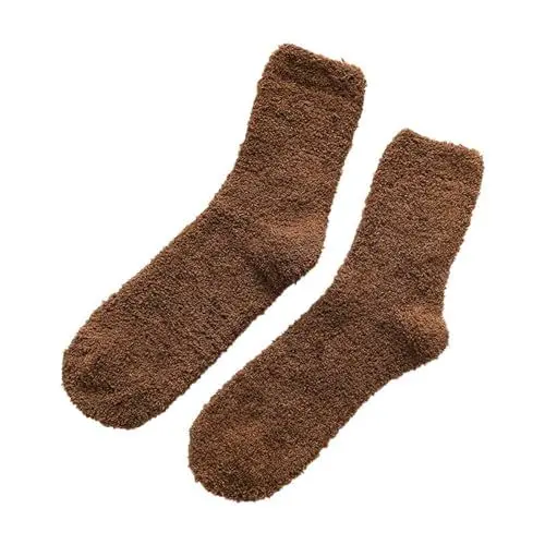 Produktbild: Cocila Kuschelsocken Damen Flauschige Socken aus Korallenfleece Dicke Wintersocken Haussocken für Winter Warme Elastizität Schlafsocken Furry Fluffy Mehrfarbig Thermosocken
