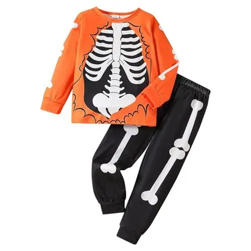 Produktbild: Cocila Mädchen Halloween Kostüm Und Winter Komfortable Casual Set Baby Kleidung Sport Anzug Klamotten Kinderkleidung Activewear Für Trainingsanzug Jungen 128 Longsleeve 134 Kinder Sportanzug