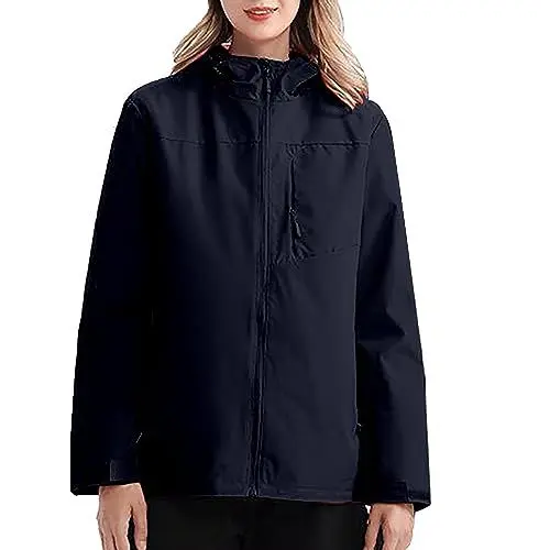 Produktbild: Cocila Sale Angebote Damen Mantel Elegant Parka Damen Übergang Damen Trenchcoat Frühling Wattierte Jacke Damen Regenmantel Damen Wasserdicht Schwarz Mein Konto Anzeigen Sale