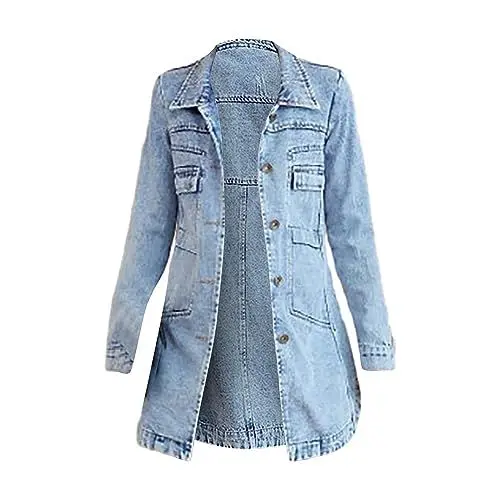 Produktbild: Cocila Sale Angebote Damen Sale Damen Mantel Schwarz Damen Parka Winter Gefüttert Trenchcoat Damen Winter Wachsjacke Damen Gefüttert Langer Regenmantel Damen Meine Bestellungen Anzeig