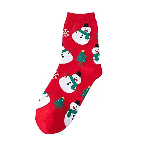 Produktbild: Cocila Thermosocken Damen Herren Winterfashion Weihnachtsmann-Muster-Weihnachtsbaumwollsocken-Lustige Karikatur-Frauen-Nette Weihnachtssocken Socken 39-42 Marine (B, One Size) Tennissocken Kurz