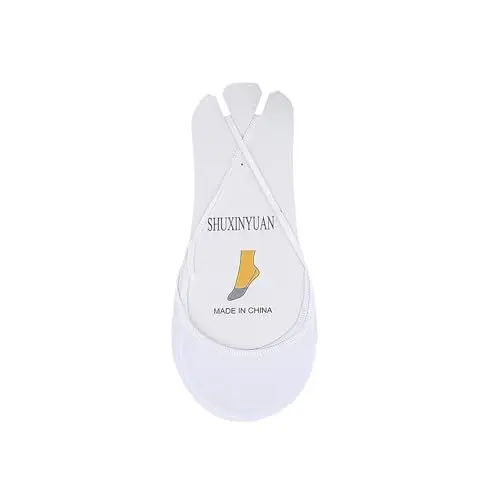 Produktbild: Cocila Warme Socken Damen Herren Baumwollsocken High Heel Hausschuhe Halbzehensocken Elastische Dochte Flache 38-39 Sneaker (White, 18-40 Years) Tennis Tennissocken 39-42 Weiß Retro Schwarz 35 -