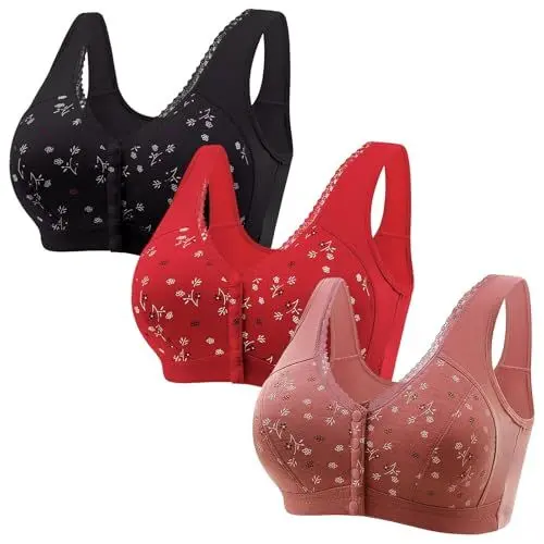 Produktbild: Cocila Women Sexy Lace Front Shaping Cup Adjustable Shoulder Strap Large Size Bra Dirndl BH Große Größen Bügelloser Brüste Damen Push Up Sport Starker Halt Laufen Seamless Comfit Underwear