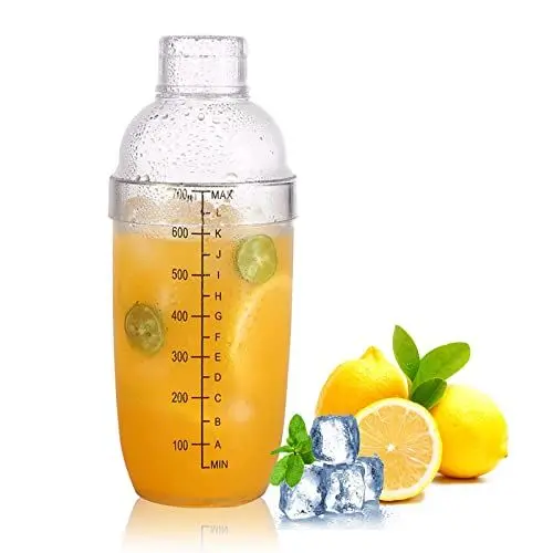 Produktbild: Cocktail Shaker, 750ml Cocktailshaker, Bar Zubehör, Shaker Bottle, Transparent, Drink Shaker Flaschenbar Pub Werkzeug für Home Bar Store