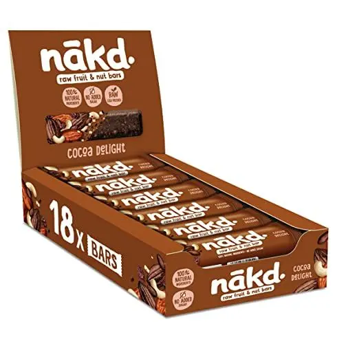 Produktbild: Cocoa Delight Natürliche Obst- und Nussriegel - Vegan - Glutenfrei - natürlicher Snack, 35 g (18 pro Packung)