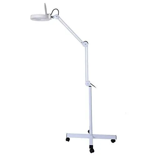 Produktbild: Cocoarm 5-fache Vergrößerung, Beleuchtete Lupenleuchte, LED-Bodenlampe, 220–240 V, Weiß, Unverzichtbares Werkzeug für Schönheit und Tätowierungen
