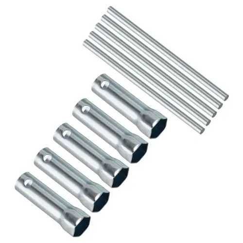 Produktbild: CoCud Doppelseitiger Zündkerzensteckschlüssel für Motorräder, 16/18mm 10/12mm 8/10mm, Steckschlüssel mit langem Schaft und Stange - (Anwendungen: für Automobile), 3 Stück