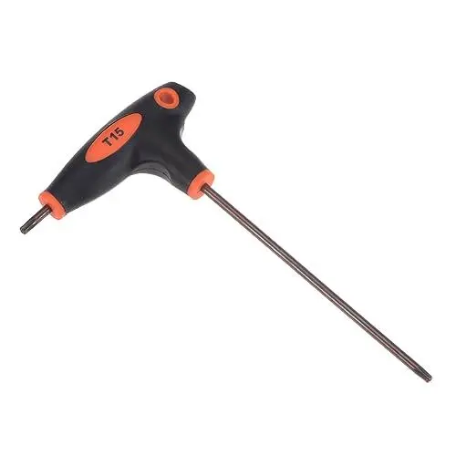 Produktbild: CoCud Manipulationssicherer Torx-Schlüssel T15 Torx S2 Stahl T-Handgriff Stern Schraubenschlüssel Schwarz - (Verwendung: für Grundlegende Hausreparaturen und Mechanische Wartung) 1Stk