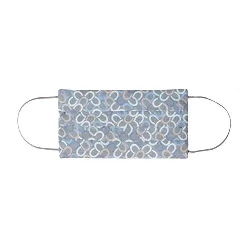 Produktbild: CODELLO Damen Gesichtsmaske | Mund-Nasen-Maske mit schickem Monogramm-Druck aus Baumwolle, Blau, Einheitsgröße