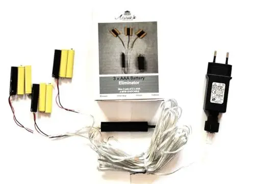 Produktbild: Coen Bakker Batterie Netzteil Adapter 3 x 3 AAA Micro Batterien 4,5V Wandler 4m Kabel Netzteil