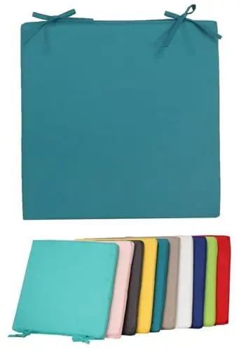 Produktbild: Coen Bakker Jack Outdoor Stuhlkissen 40x40cm Lounge Kissen Wasserfest Sitzkissen Garten Lotus Effekt, Farbe:Petrol