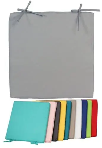 Produktbild: Coen Bakker Jack Outdoor Stuhlkissen 40x40cm Lounge Kissen Wasserfest Sitzkissen Garten Lotus Effekt, Farbe:Grau