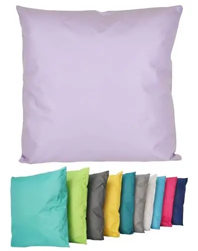 Produktbild: Coen Bakker Outdoor Lounge Kissen 45x45cm Dekokissen Inkl. Füllung Wasserfest Sitzkissen Garten Stuhl Lotus Effekt, Farbe:Flieder