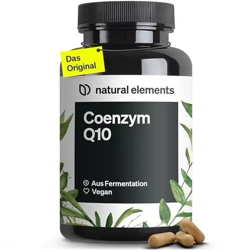Produktbild: Coenzym Q10 – 200mg pro Kapsel – 120 vegane Kapseln – 4 Monate Reichweite – hochwertiges Q10 – hochdosiert, in Deutschland produziert & laborgeprüft