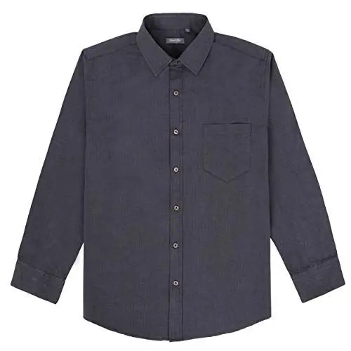 Produktbild: Coevals Club Herren Hemd Langarm männer Baumwolle Hemden Regular fit Freizeithemden Bügelleicht Casual Herren Hemden(#4 Black, XL)