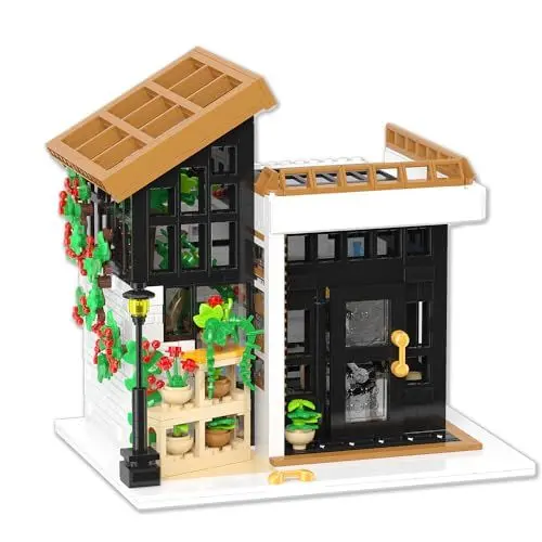 Produktbild: Coffee Shop Baukasten, Kreatives Kaffeehaus Bausteine Spielzeug - Architektur BAU-Set für Erwachsene，Mini Ziegel