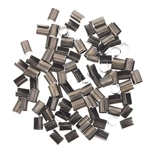 Produktbild: COHEALI 100 Stück Offene Schwanzklammer Drahtband Lederband Handschmuck Band-Endverschluss Schmuckverbinder Lederband-Endverschluss Metall-Lederseil-Clip