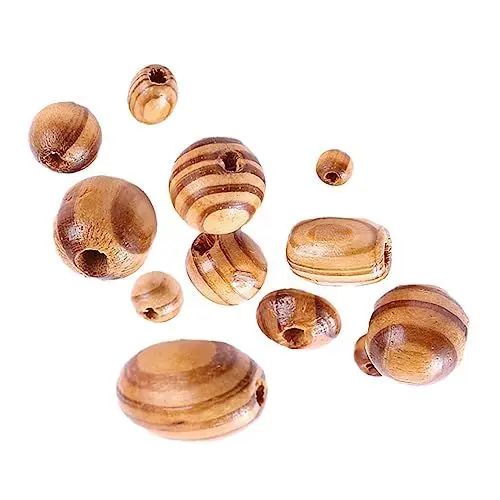 Produktbild: COHEALI 100-teiliges Holzperlen-set Zum Basteln Perforiert Für Die Schmuckherstellung Stilvoll Dekorativ Ideal Für Jungen Und Mädchen