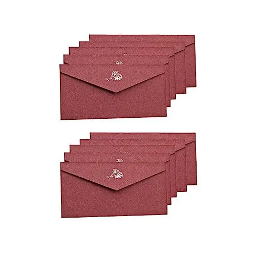 Produktbild: COHEALI 10St leerer Umschlag briefumschläge geldumschläge the wedding invitation klappkarten einladungskarten Hochzeits Einladung Einladungen Umschlag für Briefe briefumschlag