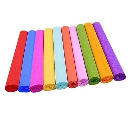 Produktbild: COHEALI 10 Rollen Krepppapier für Kinder buntpapier dekorpapier Papiermaterial Krepppapier zum Basteln Streamer aus Krepppapier zerknittertes papier für DIY Krepppapier für DIY