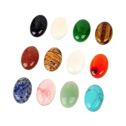 Produktbild: COHEALI 10pc Naturstein Perlen Edelsteine ​​quarz Kristall Charms Schmuck Machen Keine Löcher Gemischten Set
