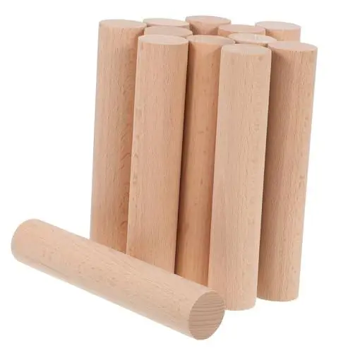 Produktbild: COHEALI 12St Buchenholz Nudelhölzer zum Backen Nudelholz für Teig französisches Nudelholz bastel holzstäbe holzdübel Holzruten Runde Holzstäbe lange Holzstöcke Rundholz Holzstange Beige
