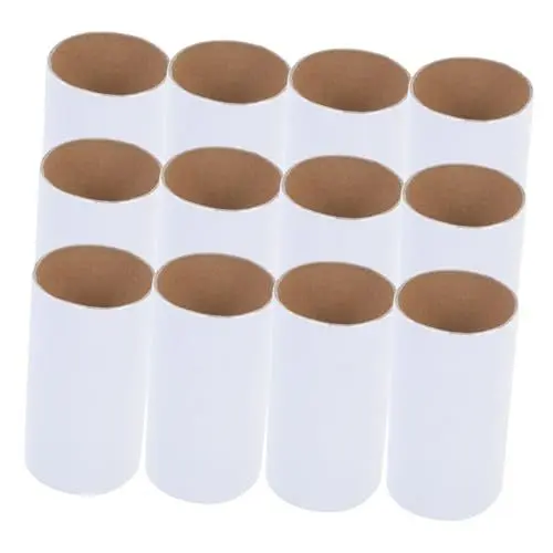 Produktbild: COHEALI 12St Materialien zur Herstellung von Papiertuben Poströhren Kartonröhren zum Basteln Pappzylinder papierrolle papierbasteln Papierröhrchen Röhren aus Papierhandtüchern Weiß