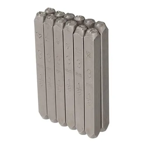 Produktbild: COHEALI Herzförmiges Lederstempel-Set 12-teilig Metallstanzer-Set Stahlstempelwerkzeug für Handgefertigtes Kunsthandwerk